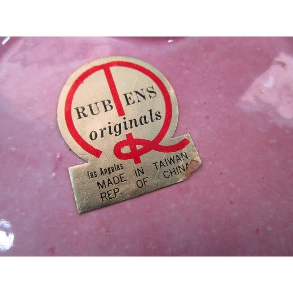 Vintage Reubens Pink Baby Bootie Planter Blue Laces Ribbons Floral Accent Tiawan - Picture 10 of 10